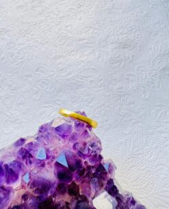 5/20 Pieces Simple Polished Brass Ring