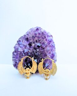 5/20 Pairs Egyptian Symbol Statement Brass Earrings