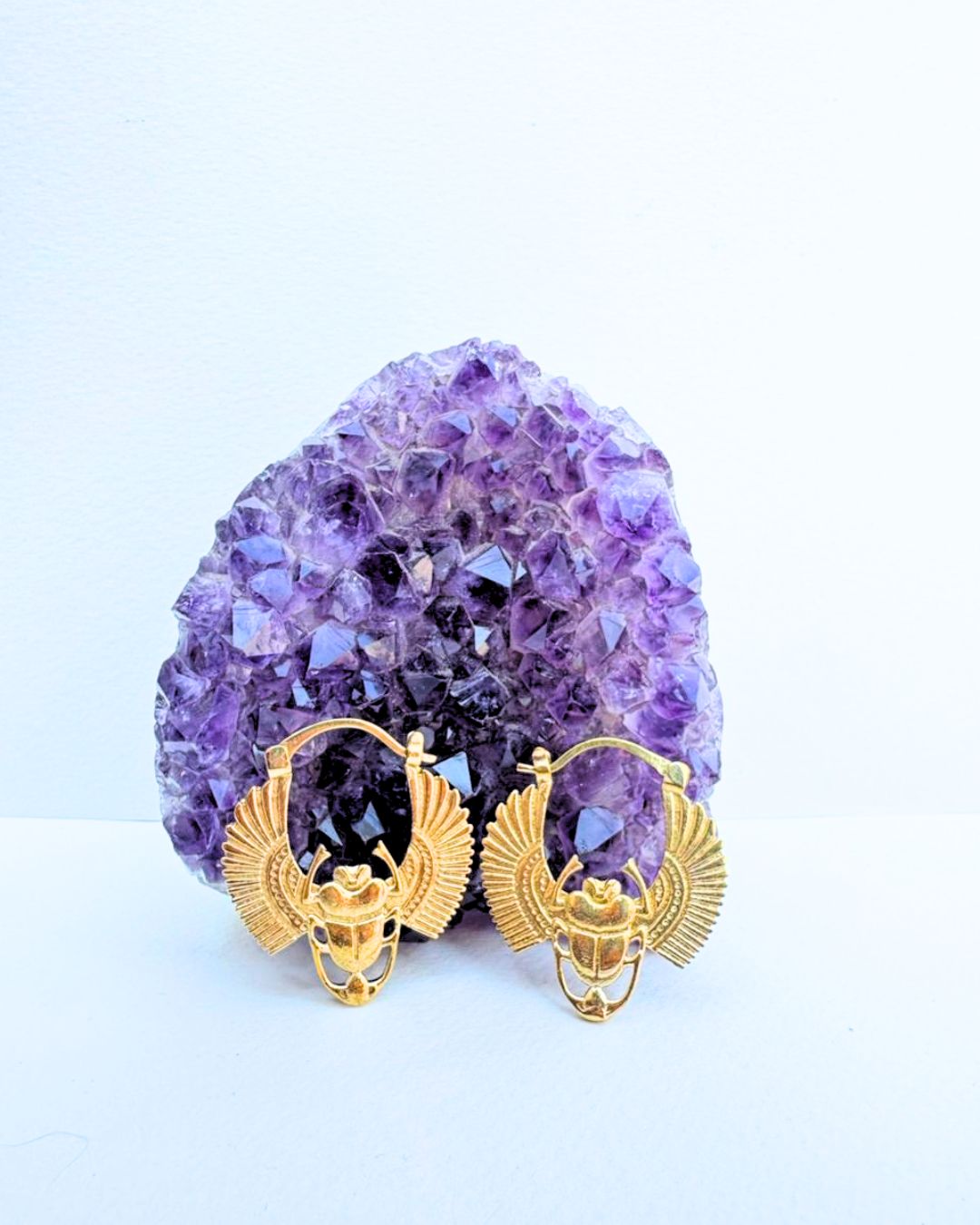 5/20 Pairs Egyptian Symbol Statement Brass Earrings