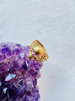 5/20 Pieces Skull Adjustable Brass Ring