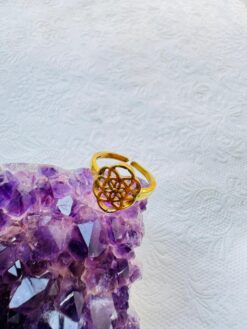 5/20 Pieces Seed of Life Brass Ring