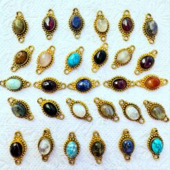 Drop Brass Gemstone Connectors