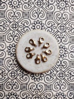 20 Pieces 13mm Brass Lobster Clasp Hooks