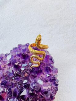 5/20 Pieces Serpent Power Design Brass Ring