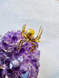 5/20 Pieces Large Spider Statement Brass Ring