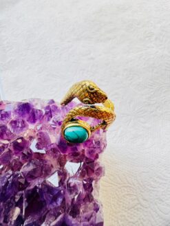 5/20 Pieces Snake Wrap Brass Ring