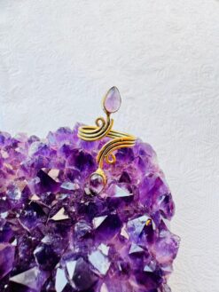 5/20 Pieces Flowing Spiral Brass Ring