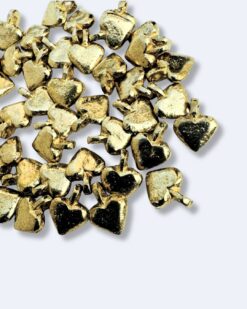 Heart Brass Charms