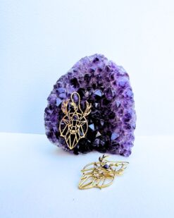 5/20 Pairs Geometric Stag Brass Earrings