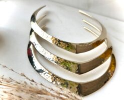 Mirage Curve Hammered Brass Choker Set