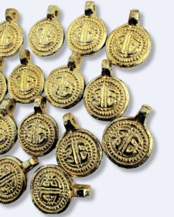 Coin Medallion Brass Charms