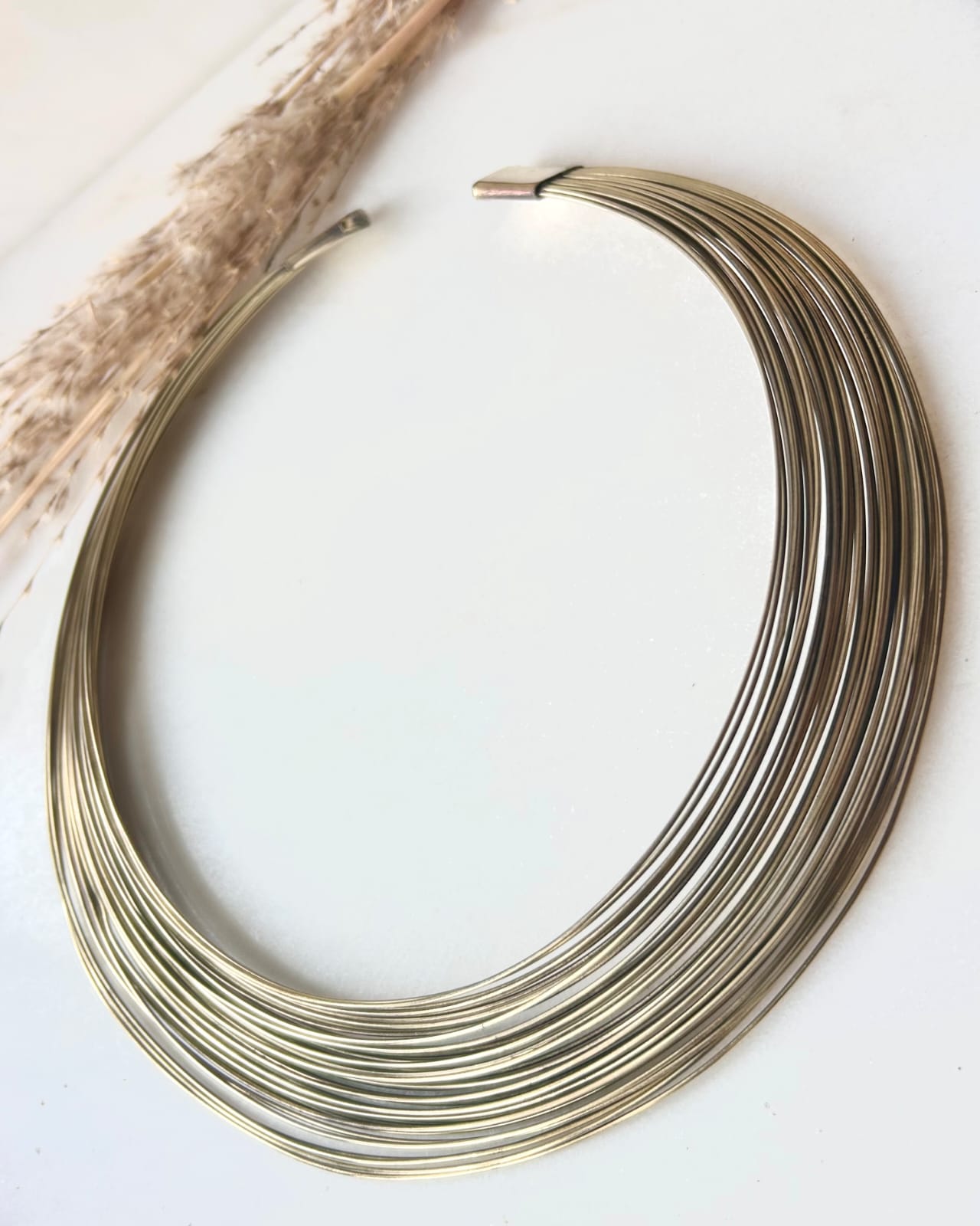 Fine Wire Layered Brass Choker Set