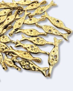 Feather Shape Brass Charms