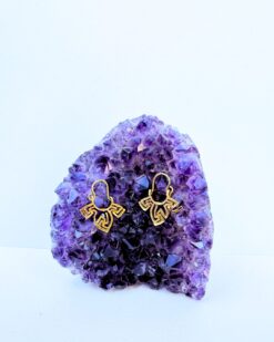 5/20 Pairs Tribal Geometric Hoop Brass Earrings