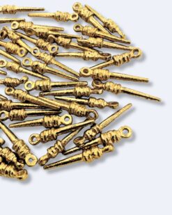Mini Spear Brass Charms