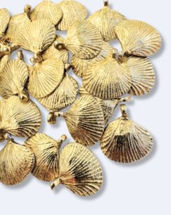 Scallop Shell Brass Charm