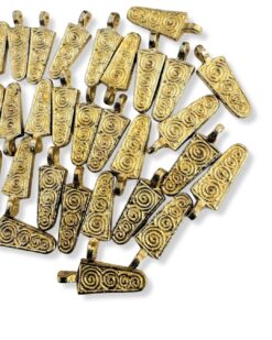 Spiral Column Brass Charms