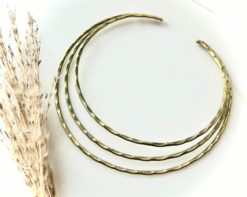 Triple Flow Hammered Brass Choker Set