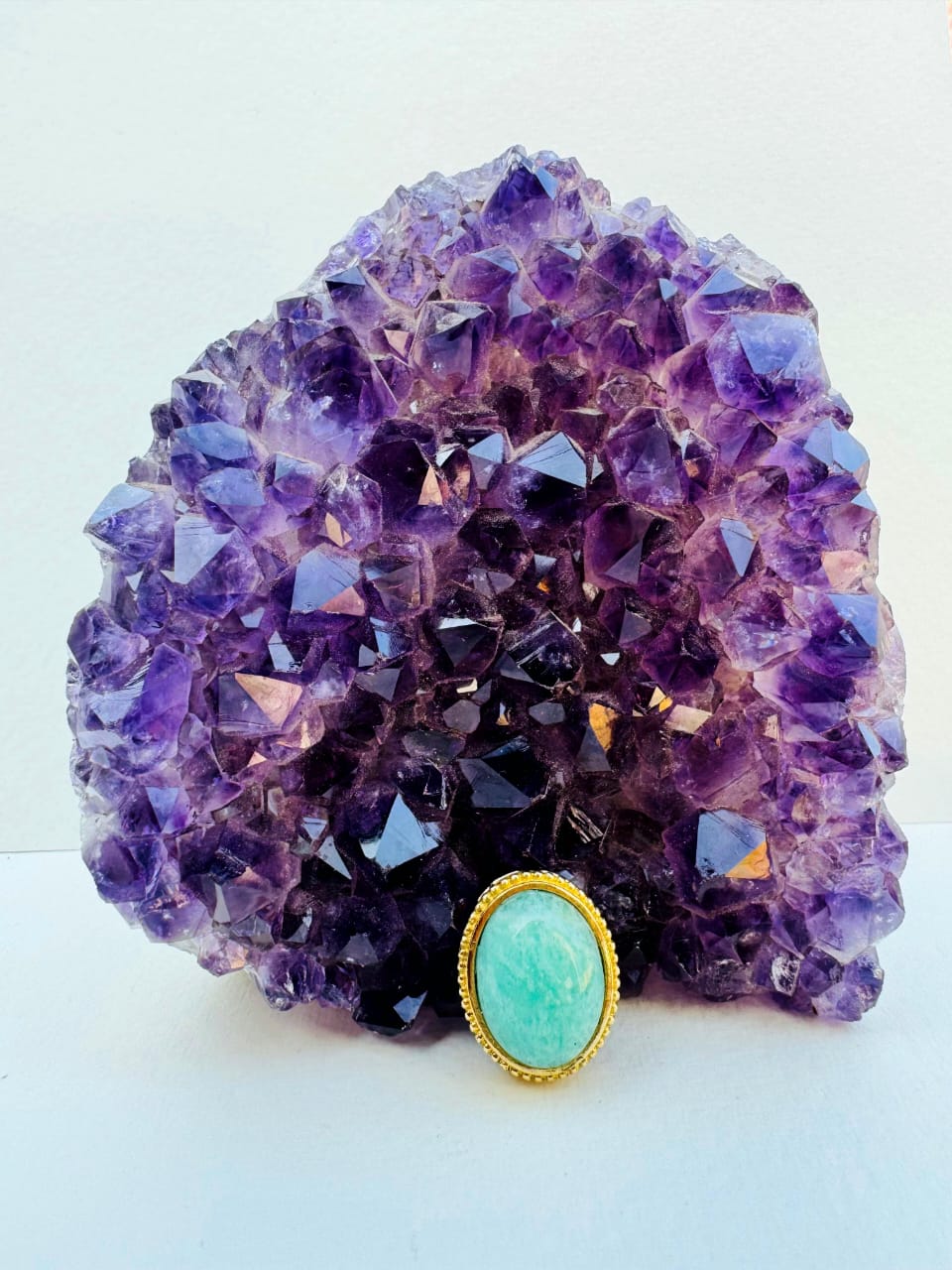 Amazonite Grooved Stones Connectors