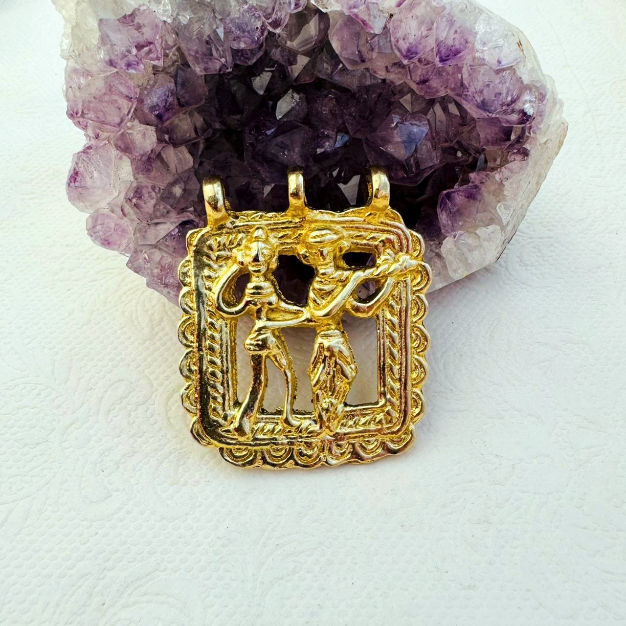 Egyptian Figure Brass Pendant