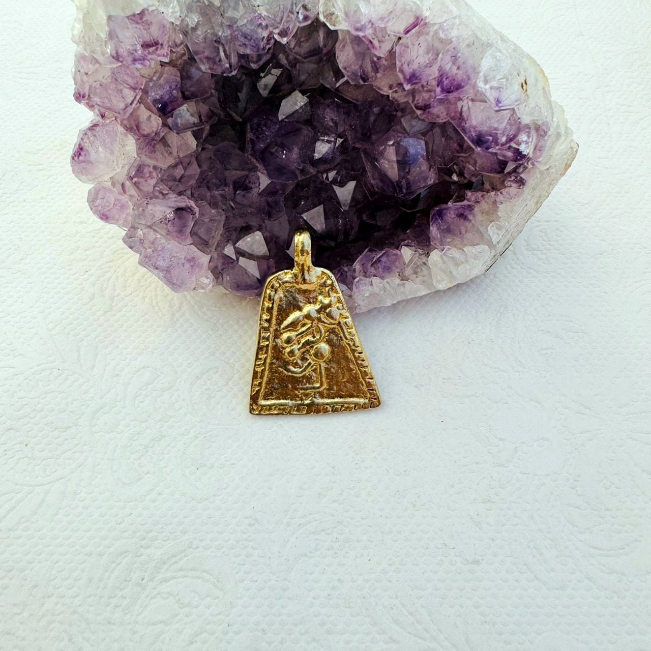 Trapezoid Figure Brass Pendant