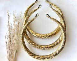 Engraved Twisted Brass Choker Set